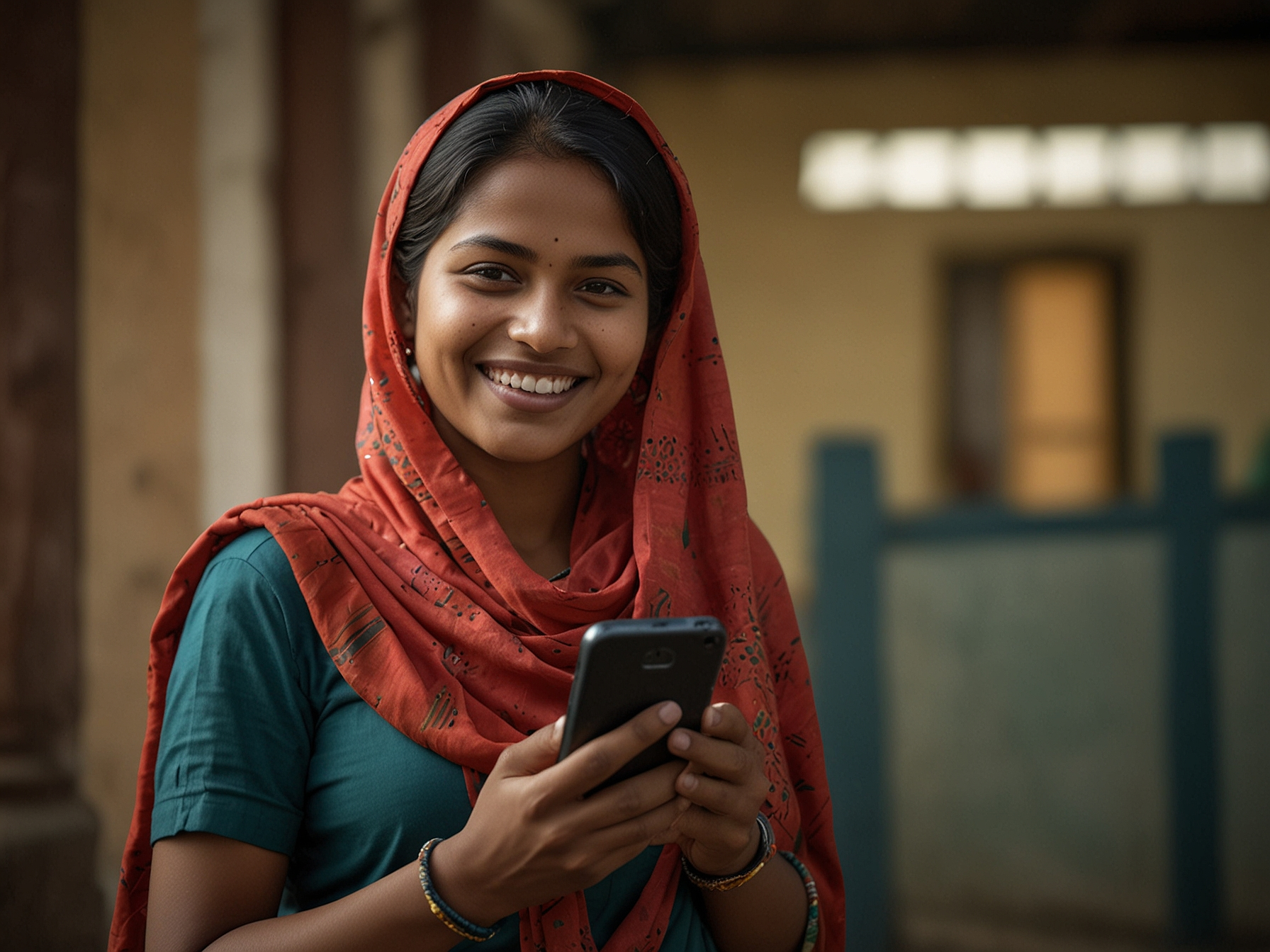 Registration illustration with smartphone